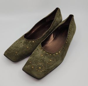 Sesto Meucci Kitten Heel Italian Loafers sz 7.5 N